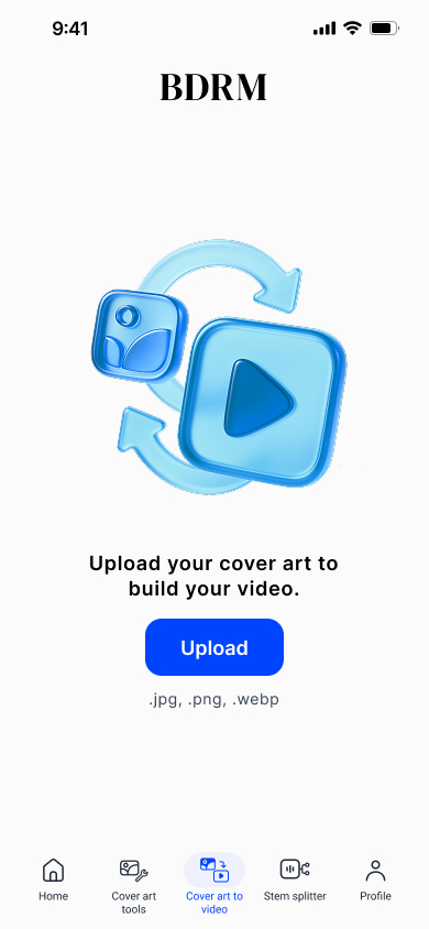 Cover art to video tool inside BDRM