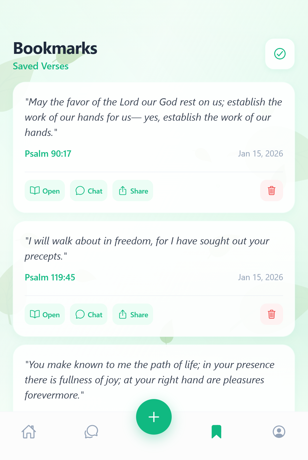 Saved verses in Give Me Guidance
